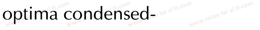 optima condensed字体转换